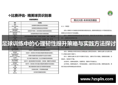 足球训练中的心理韧性提升策略与实践方法探讨